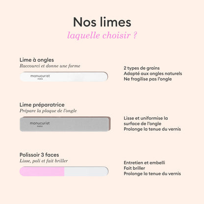 Limes pour ongles naturels 100/180 - x5