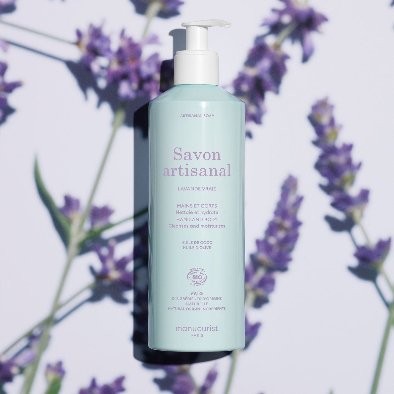 Savon Artisanal Parfum Lavande Vraie - Cosmos Organic - 500ml